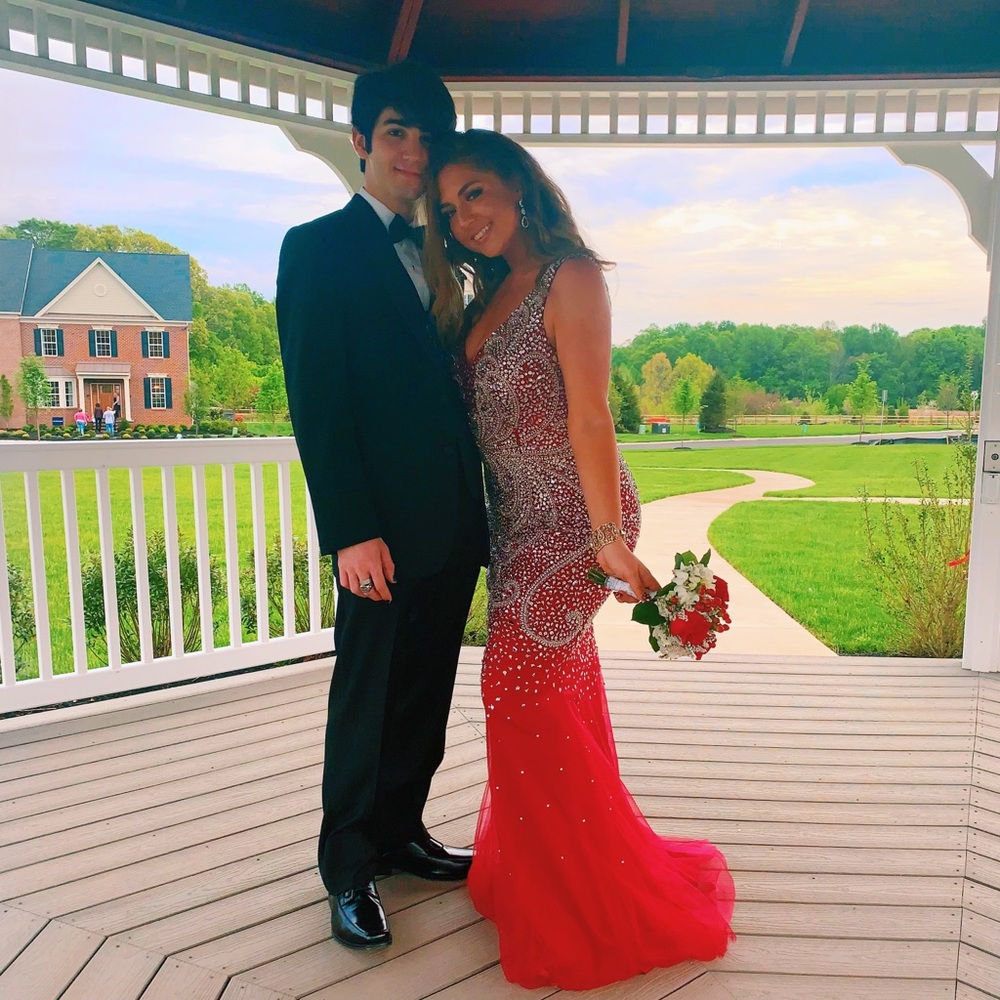 Newest Dark Green Crystal Mermaid Prom Dresses with Beadings